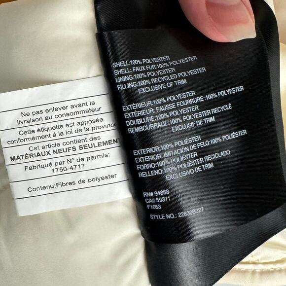 Nwot Bernardo Cream Teddy Eco Plum Insulated Quilted Puffer Jacket Sz Small - Picture 10 of 12